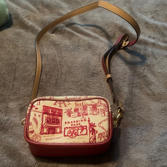 Women’s Mini Tory Burch Perry Printed Canvas Crossbody Bag